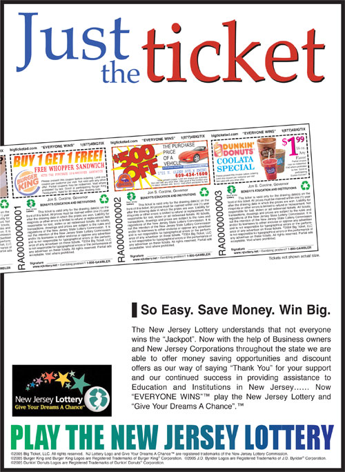 Just the ticket promotional ad